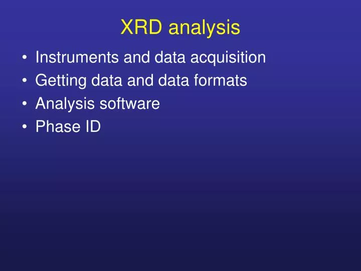 xrd analysis n.