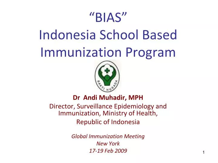 bias indonesia school based immunization program n.