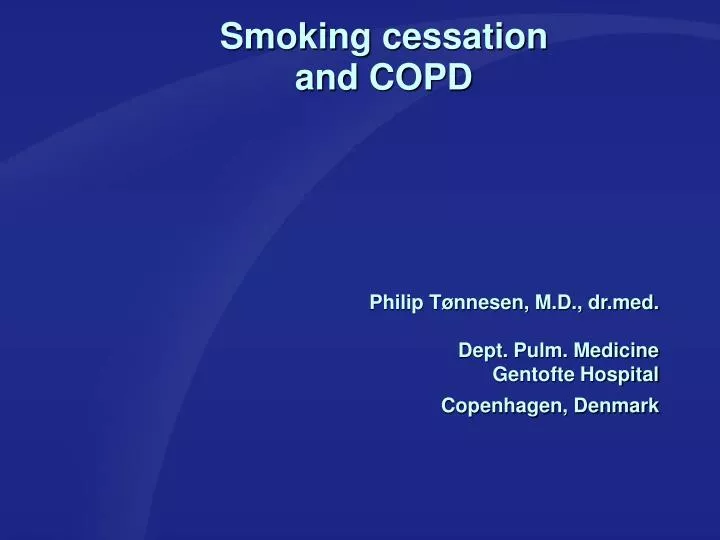 smoking cessation and copd n.