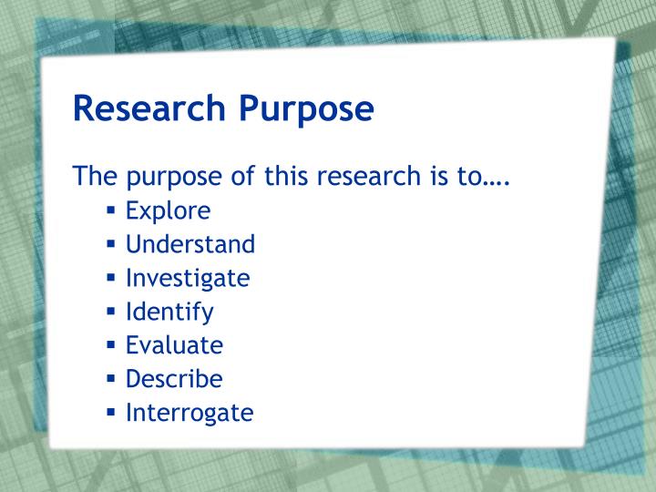 the primary purpose of a research report is to
