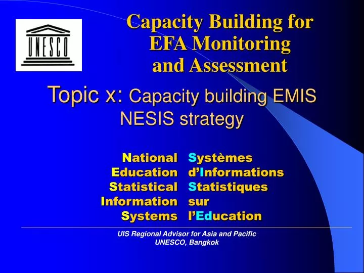 topic x capacity building emis nesis strategy n.