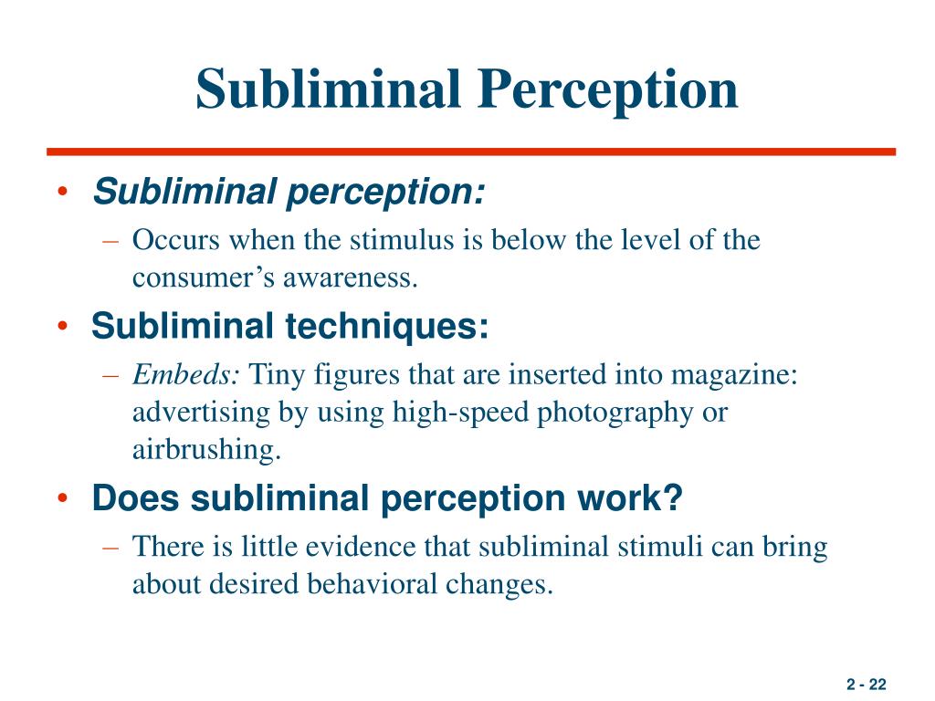 subliminal perception essay