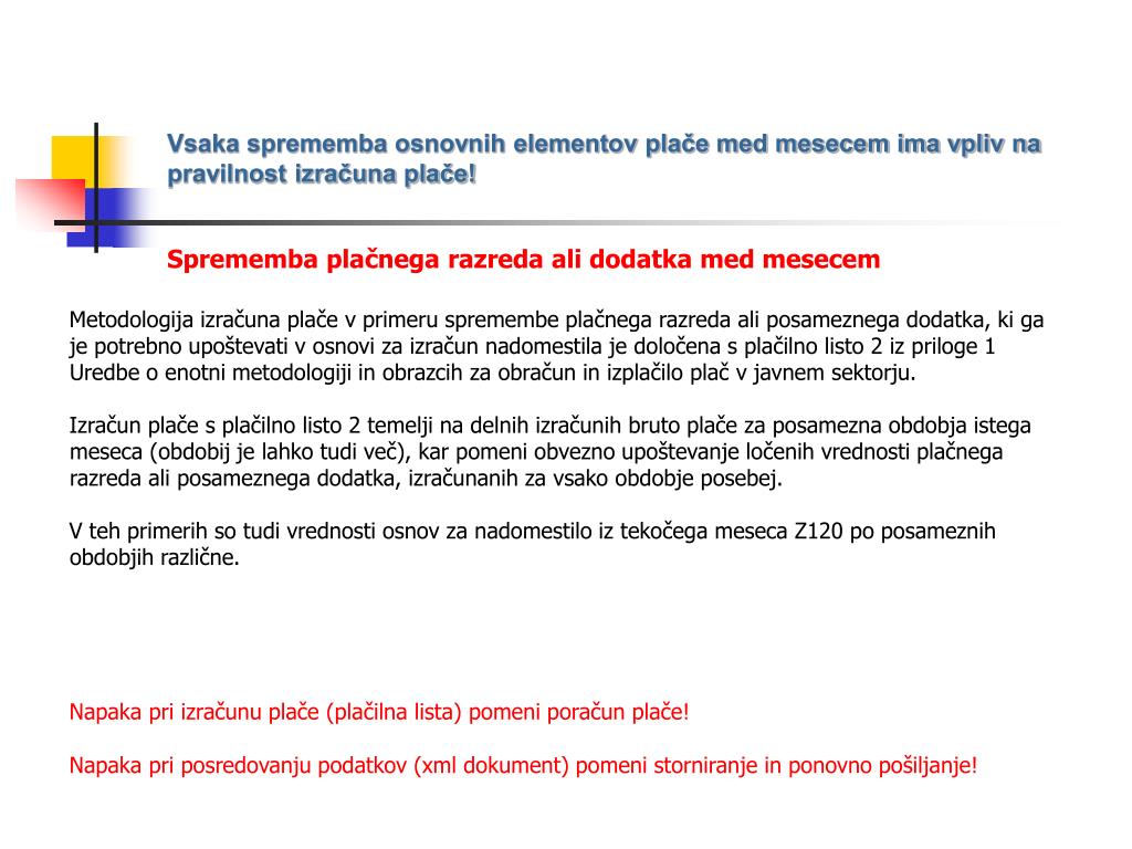 PPT - POMANJKLIVOSTI OBRAČUNA PLAČE IN PowerPoint Presentation, free  download - ID:402984