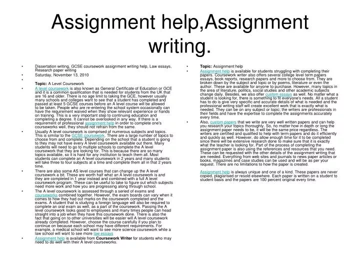 assignment help assignment writing n.