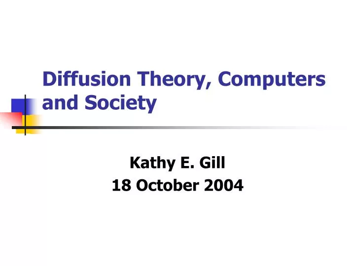 diffusion theory computers and society n.