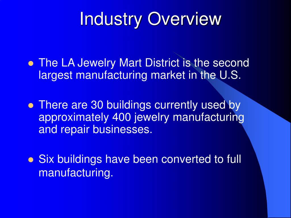 PPT The Jewelry Manufacturing Industry PowerPoint Presentation, free