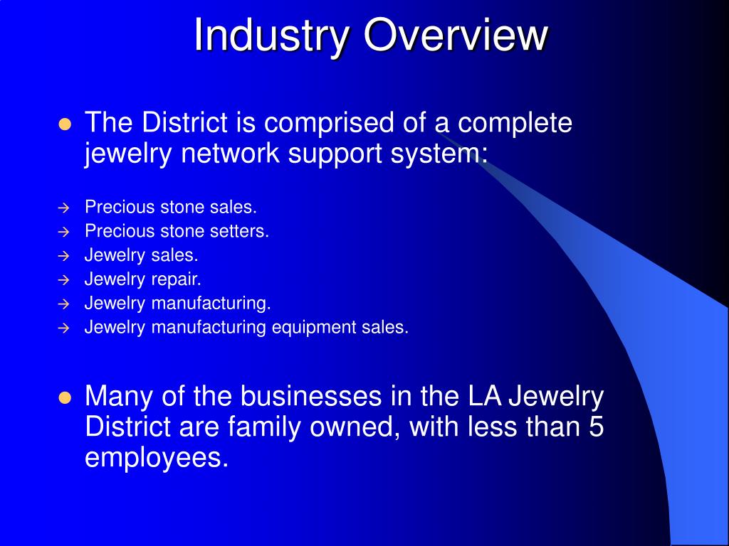 PPT The Jewelry Manufacturing Industry PowerPoint Presentation, free