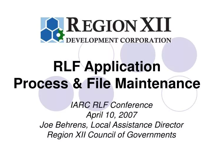rlf application process file maintenance n.