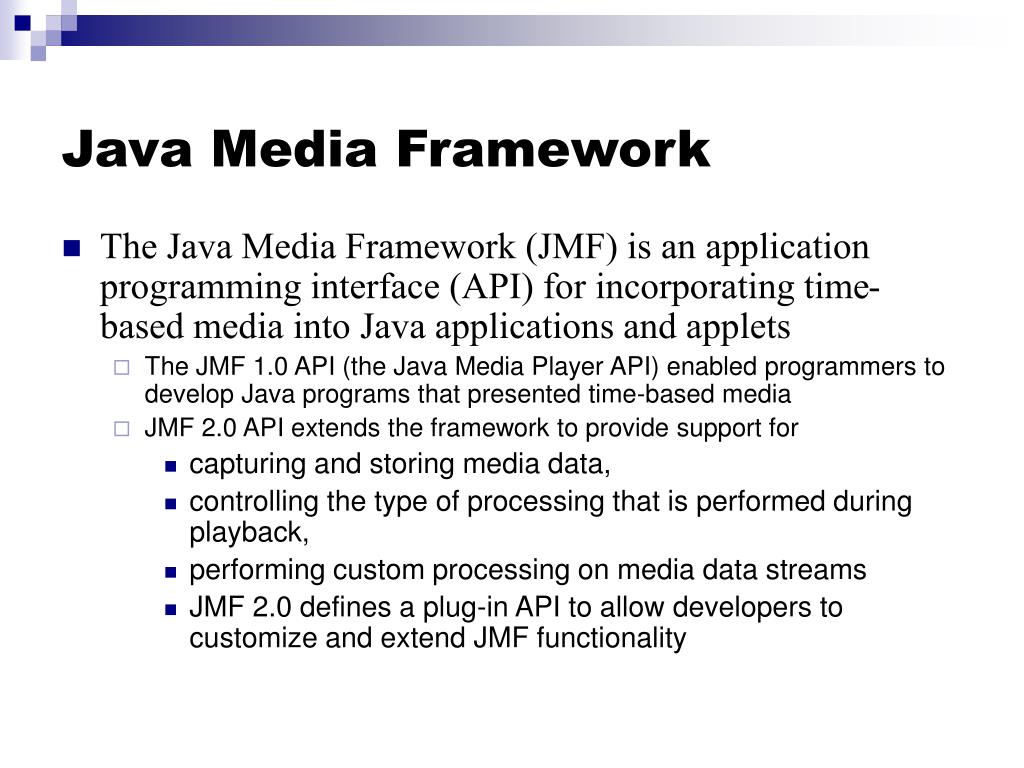 PPT - Java Media Framework PowerPoint Presentation, free download -  ID:404682