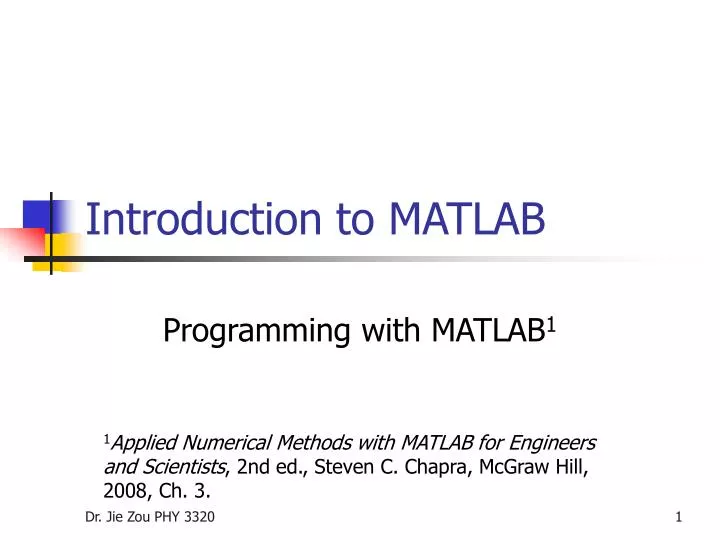 PPT - Introduction To MATLAB PowerPoint Presentation, Free Download ...