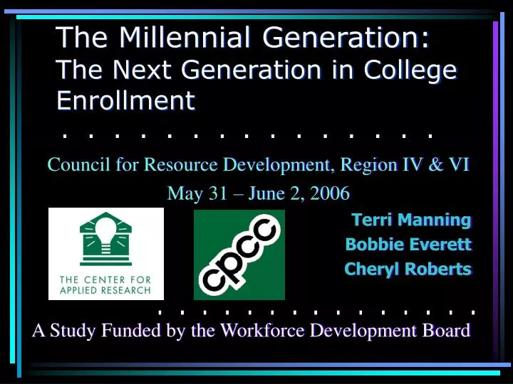 the millennial generation the next generation in college enrollment n.