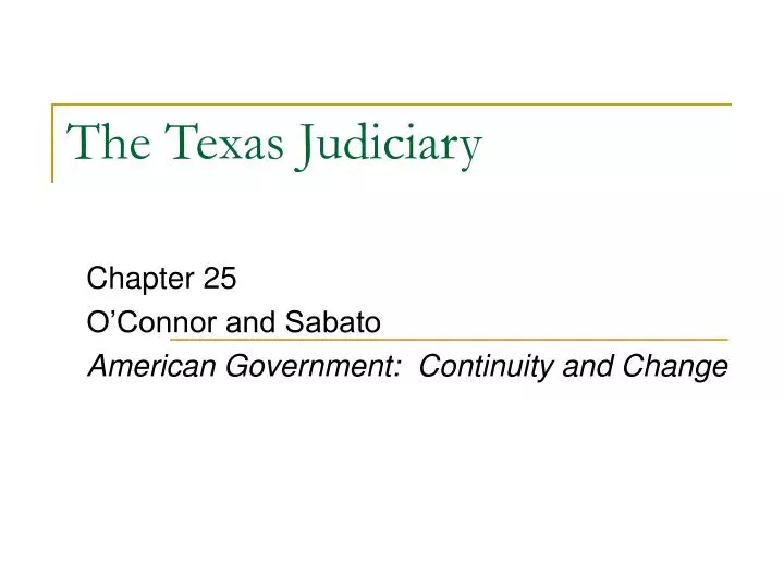 the texas judiciary n.