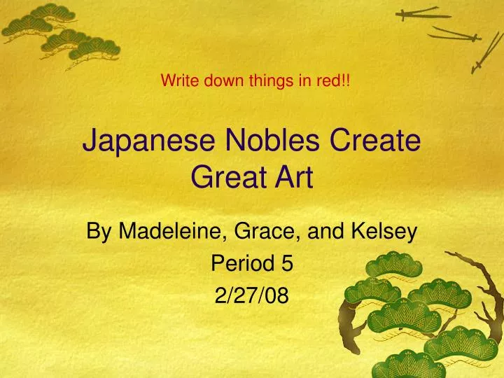 japanese nobles create great art n.
