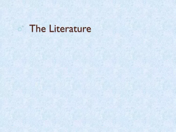 the literature n.