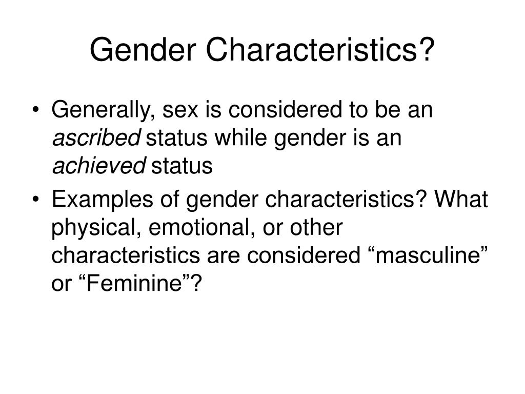Ppt Sex Gender And Gender Role Socialization Powerpoint 