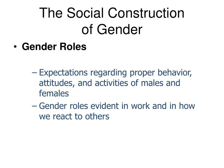 Essays gender role behaviors and attitudes