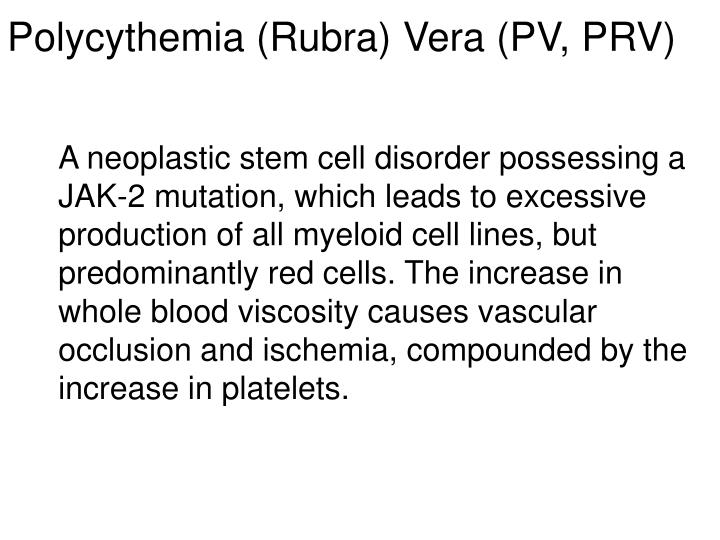 ppt the chronic myeloproliferative disorders mpd powerpoint polycythemia rubra vera