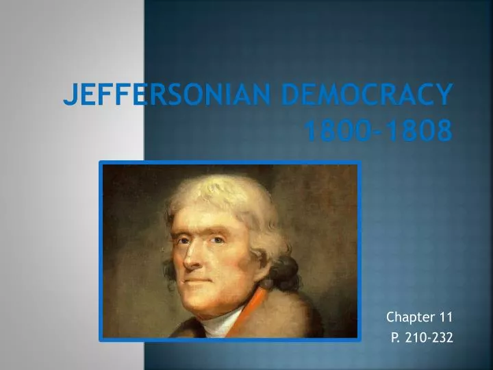 jeffersonian democracy 1800 1808 n.