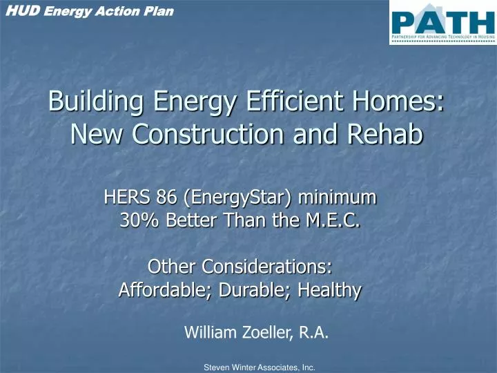 building energy efficient homes new construction and rehab n.