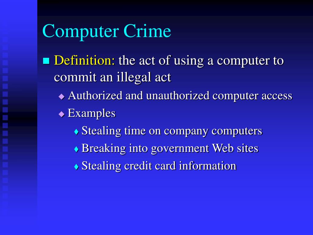 Computer crime Computer crime