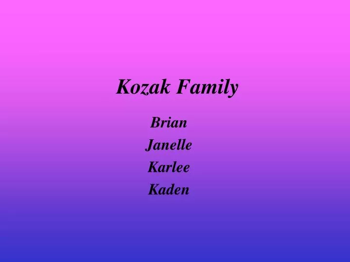 kozak family n.