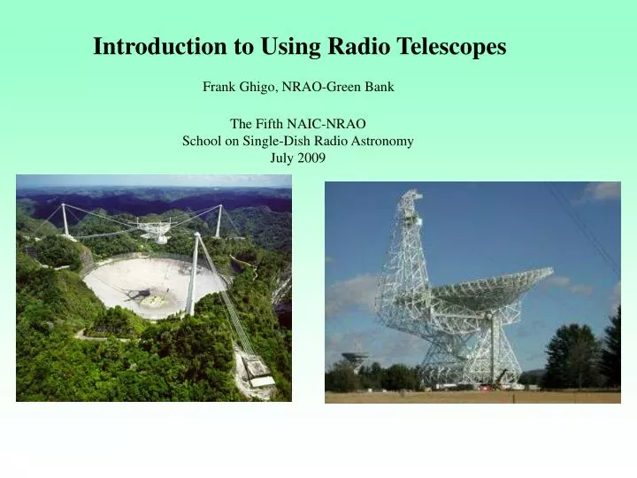 PPT Introduction to Using Radio Telescopes PowerPoint Presentation