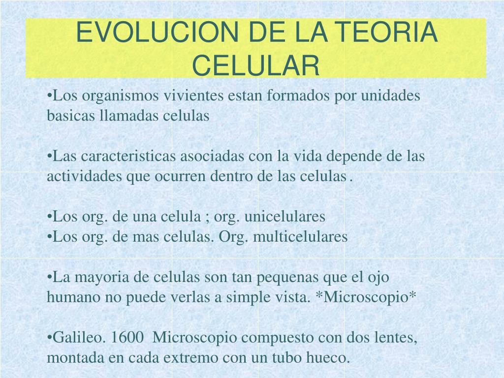 Ppt Evolucion De La Teoria Celular Powerpoint Presentation Free