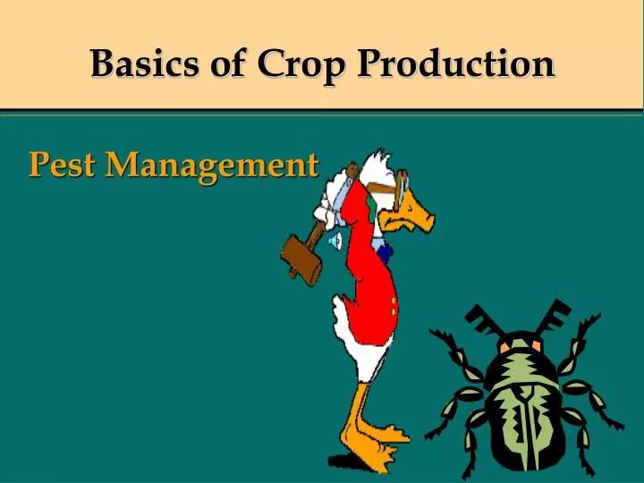 basics of crop production n.