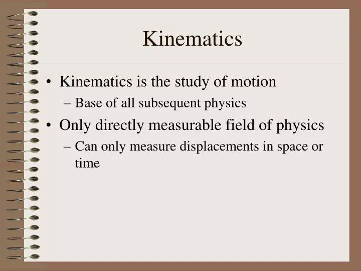 kinematics n.