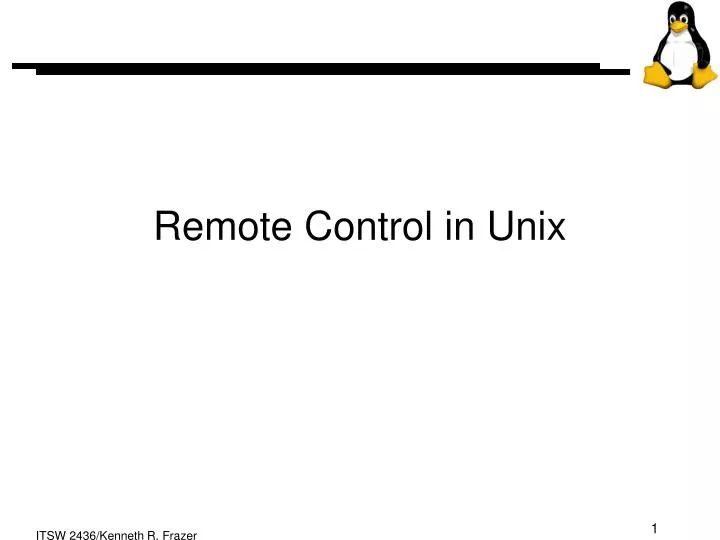PPT Remote Control in Unix PowerPoint Presentation, free download
