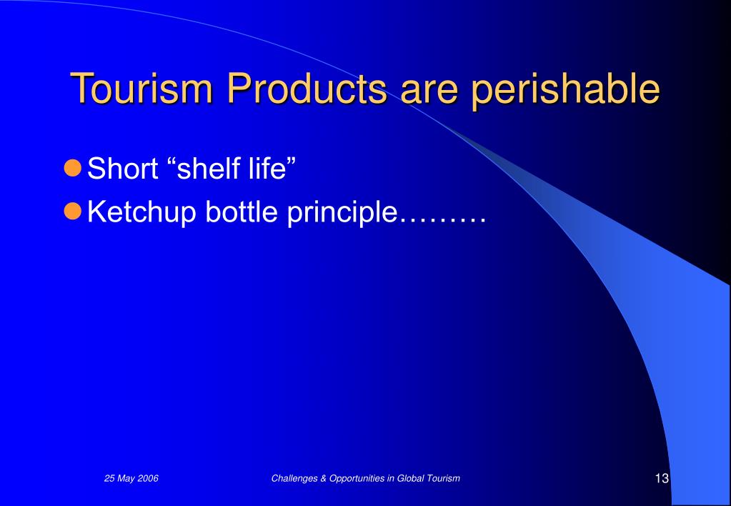 perishability meaning of tourism