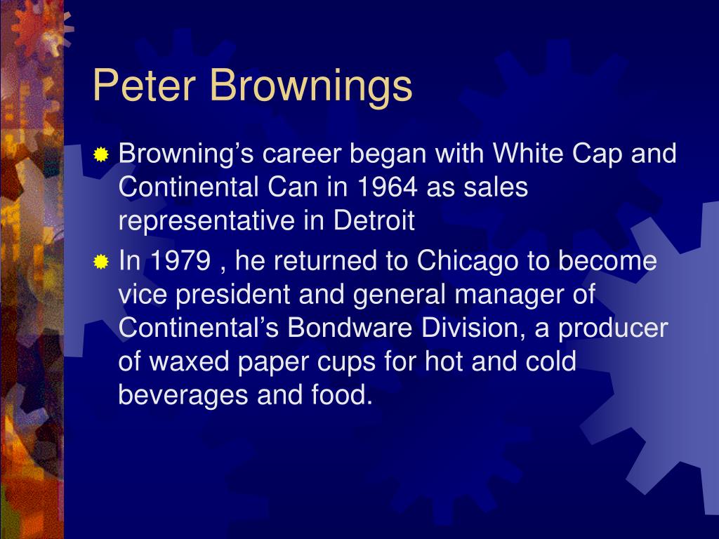 peter browning and continental white cap