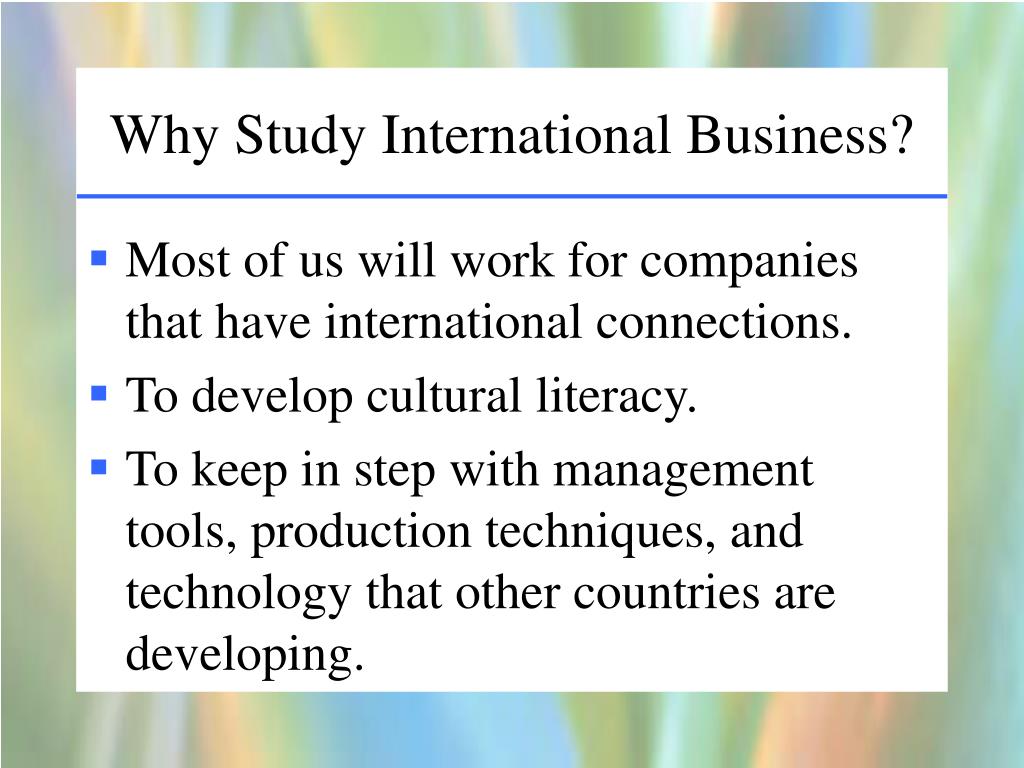 international business study plan