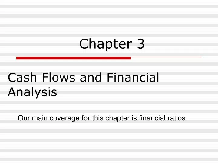 cash flows and financial analysis n.