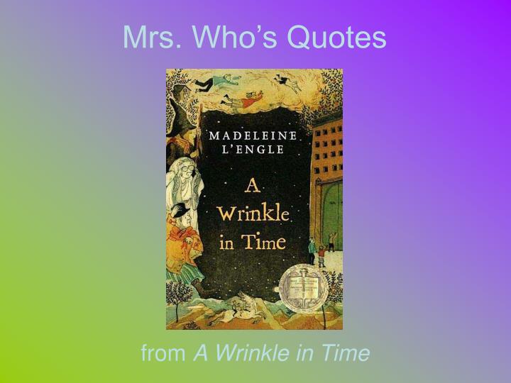 mrs who s quotes n.