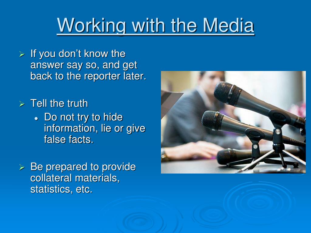 media relations training presentation