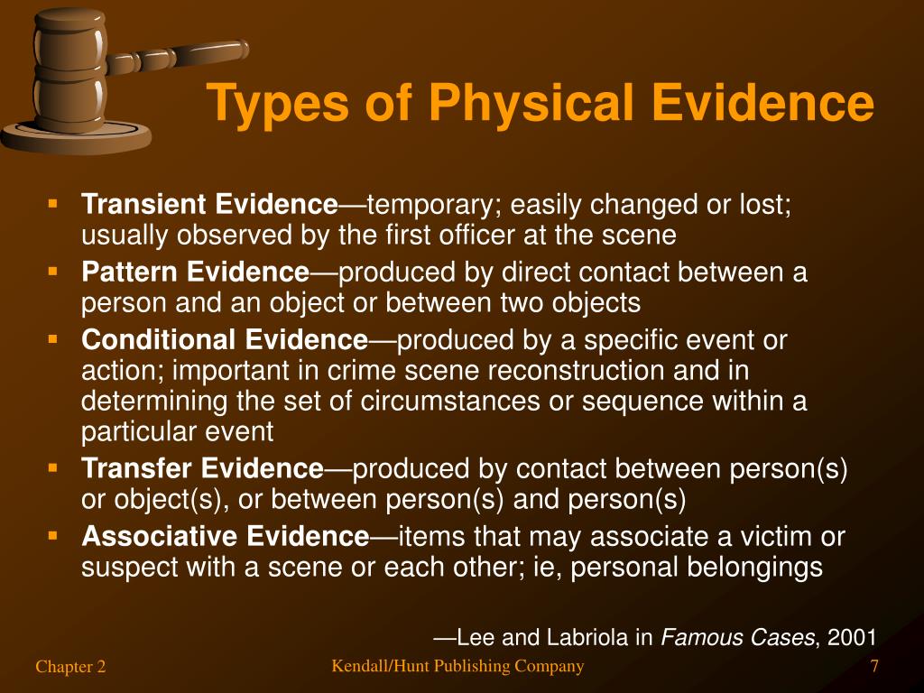 case study of physical evidence