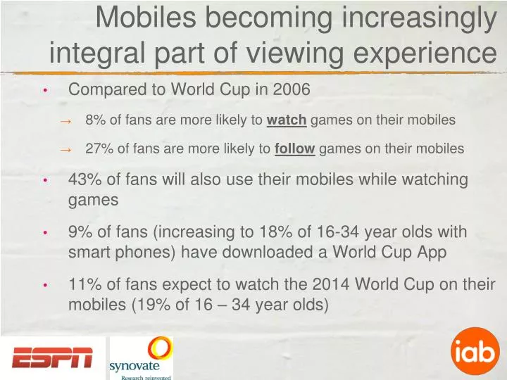 mobiles becoming increasingly integral part of viewing experience n.
