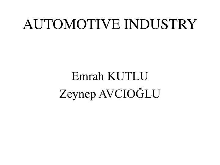 automotive industry n.
