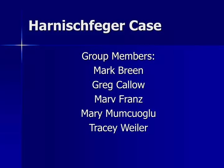 case harnischfeger corporation case harnischfeger corporation