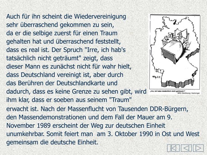 PPT Die Wiedervereinigung in der Karikatur PowerPoint Presentation