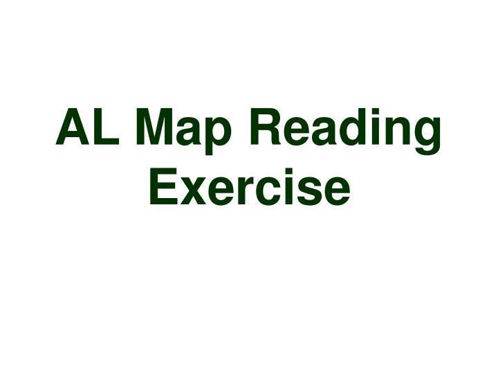 al map reading exercise n.