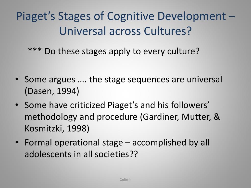Piaget's theory online across cultures
