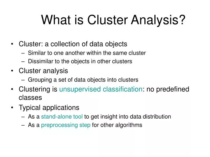 what is cluster analysis n.