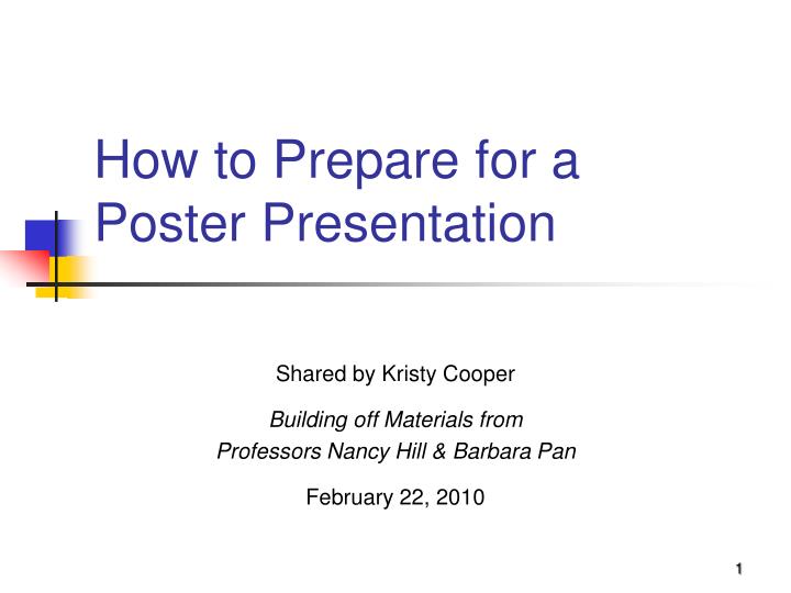 how to prepare for a poster presentation n.