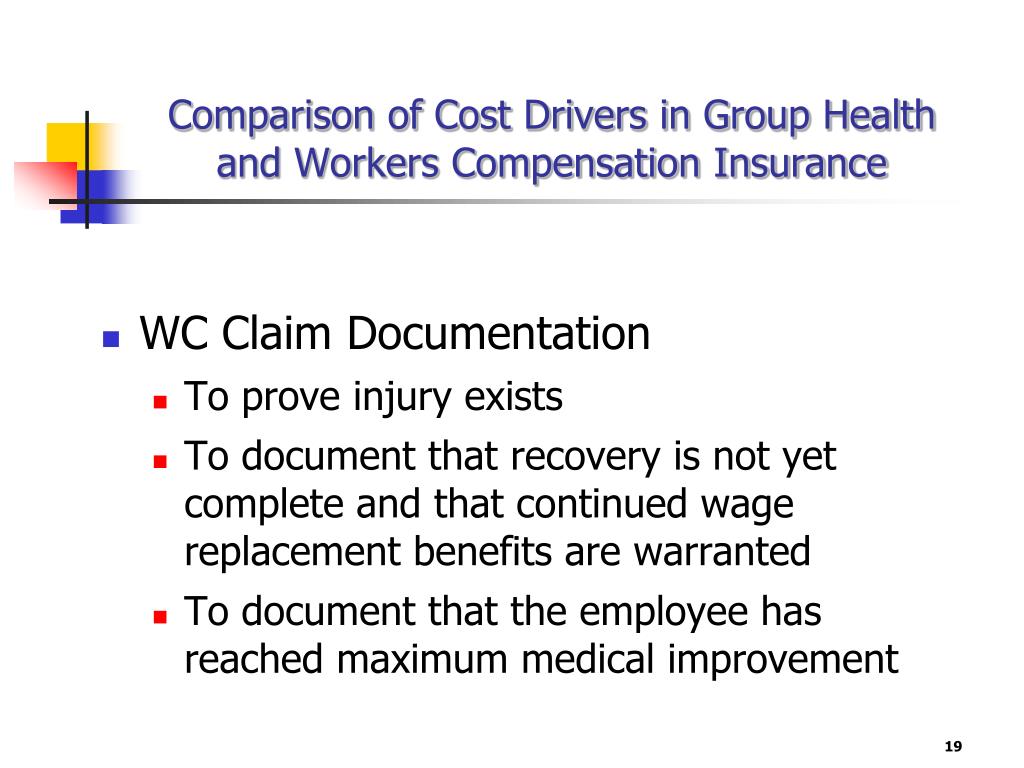PPT Comparison of Cost Drivers in Group Health and Workers Compensation Insurance PowerPoint
