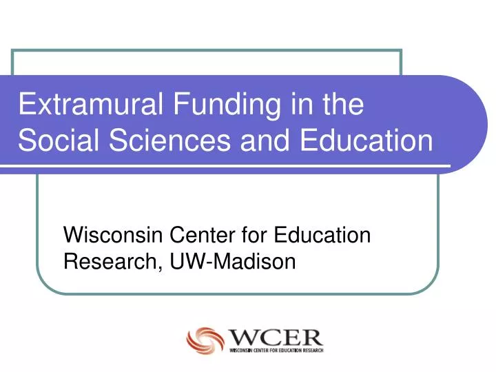 extramural funding in the social sciences and education n.