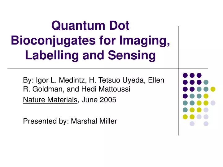 Optical molecular sensing with semiconductor quantum dots 