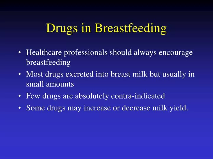 drugs in breastfeeding n.
