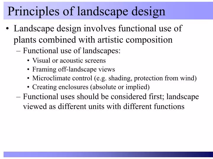 Ppt Principles Of Landscape Design, Principles Of Landscape Design Ppt